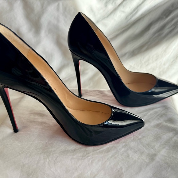 Christian Louboutin Pigalle 100mm Black Patent Pumps US 7 Worn Once - Picture 5 of 9